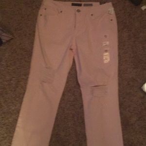 New ankle straight pink jeans from Aeropostale.